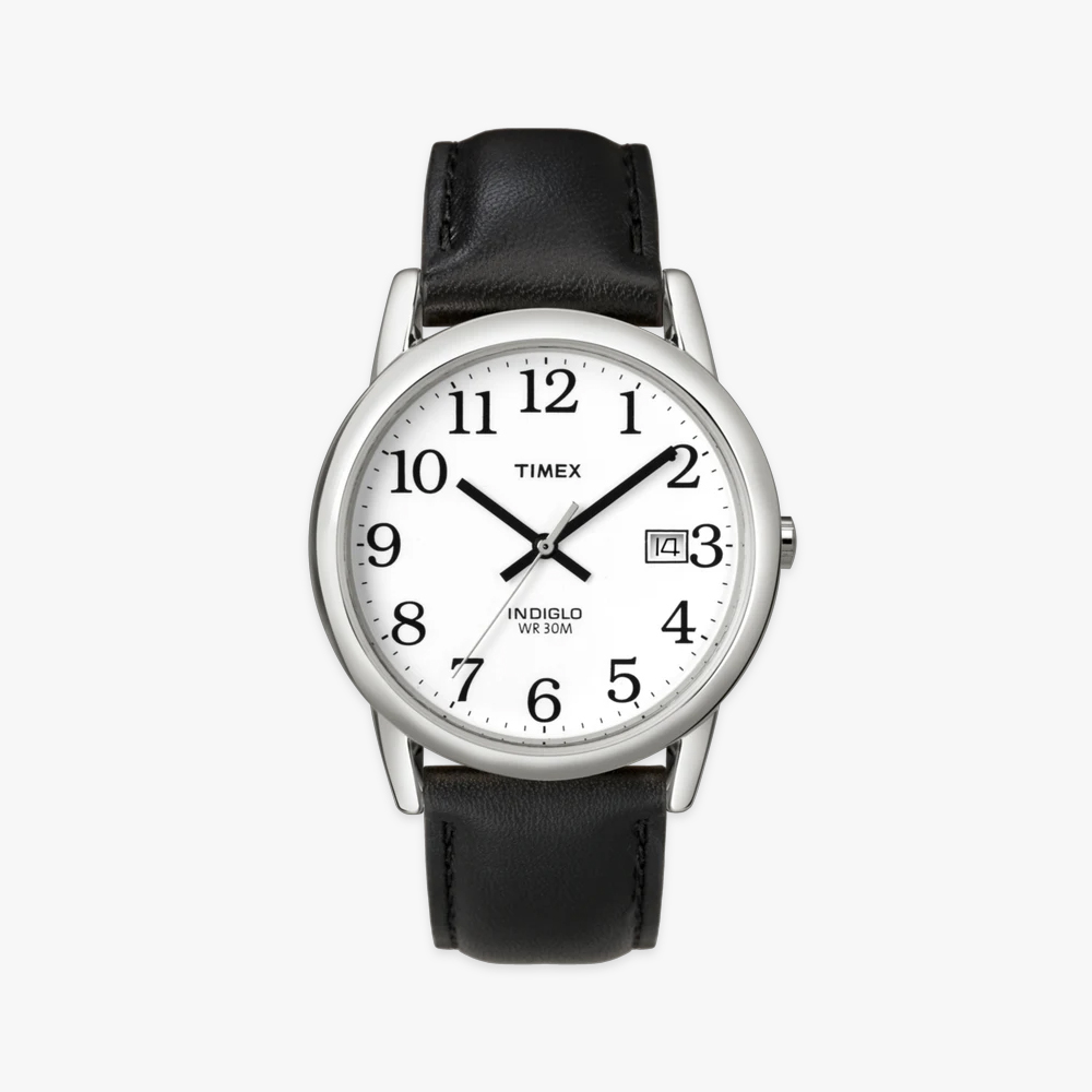 타이맥스 이지리더 블랙 가죽스트랩 드레스워치 35mm T2H281