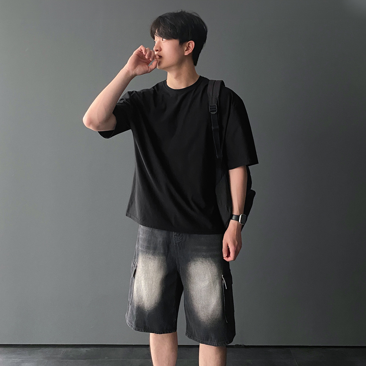 1+1 쿨링반팔티 안비치는 비침없는 남자흰티 남자오버핏반팔 - 상세 이미지 4