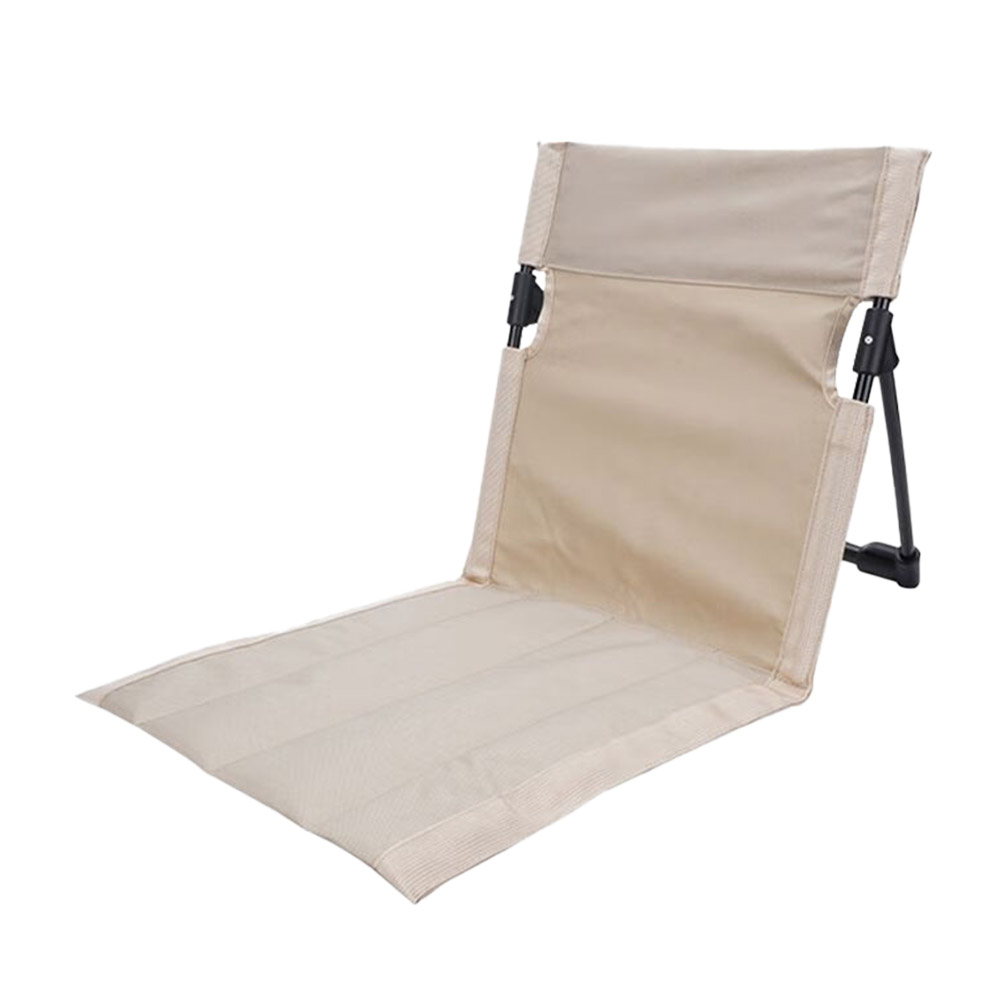 그라운드체어 캠핑 등받이 접이식 휴대용 좌식의자 로우, 베이지, 1개