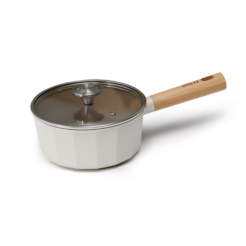 STOLTZ 슈톨츠 크림 쿡웨어 IH 편수냄비 18cm 원목손잡이 인덕션냄비 - 상세 이미지 5