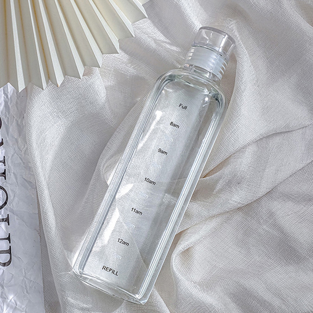 시간눈금 내열유리물병 휴대용 생수병 물통 500ml 2p세트 - 상품 이미지