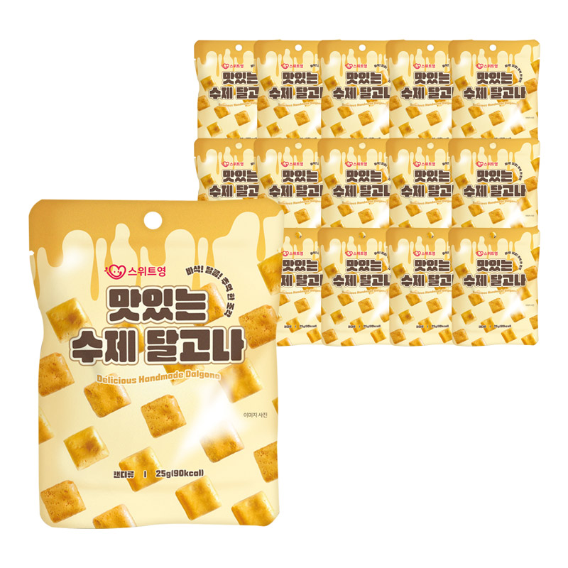 스위트영 맛있는 수제 달고나 25g x 15개 - 상품 이미지