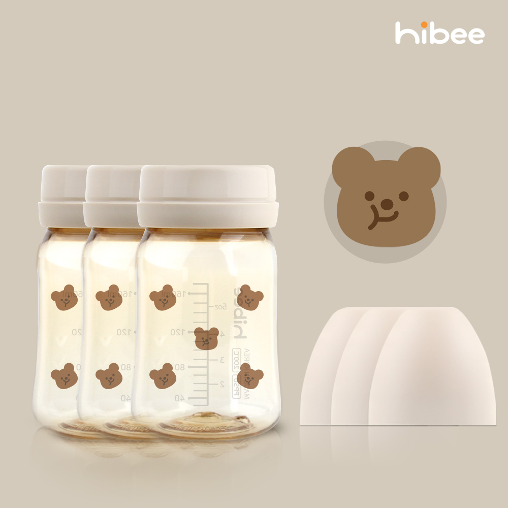하이비 PPSU 에잇벤트 배앓이방지 젖병 170ml 노꼭지 트리플팩 봄에디션 볼빵곰 - 상품 이미지