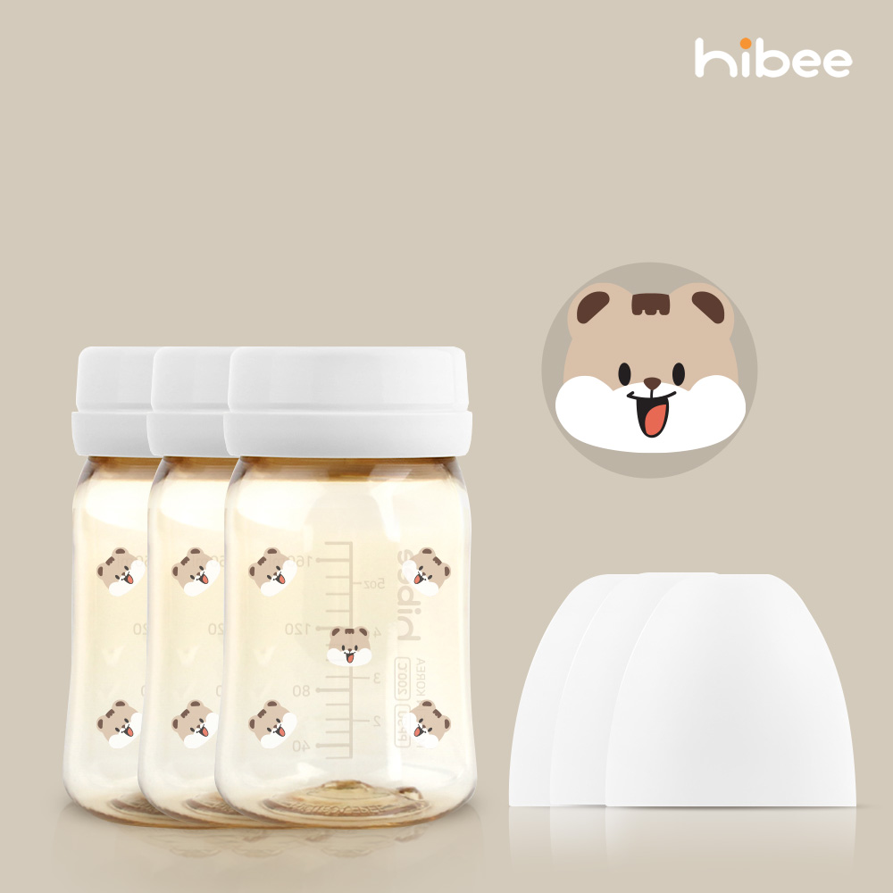 하이비 PPSU 에잇벤트 배앓이방지 젖병 170ml 노꼭지 트리플팩 다람이 - 상세 이미지 2