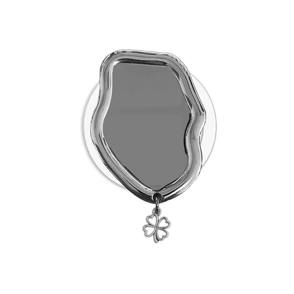 168cm 맥세이프 그립톡 미러 스틸 바이브 실버 클로버