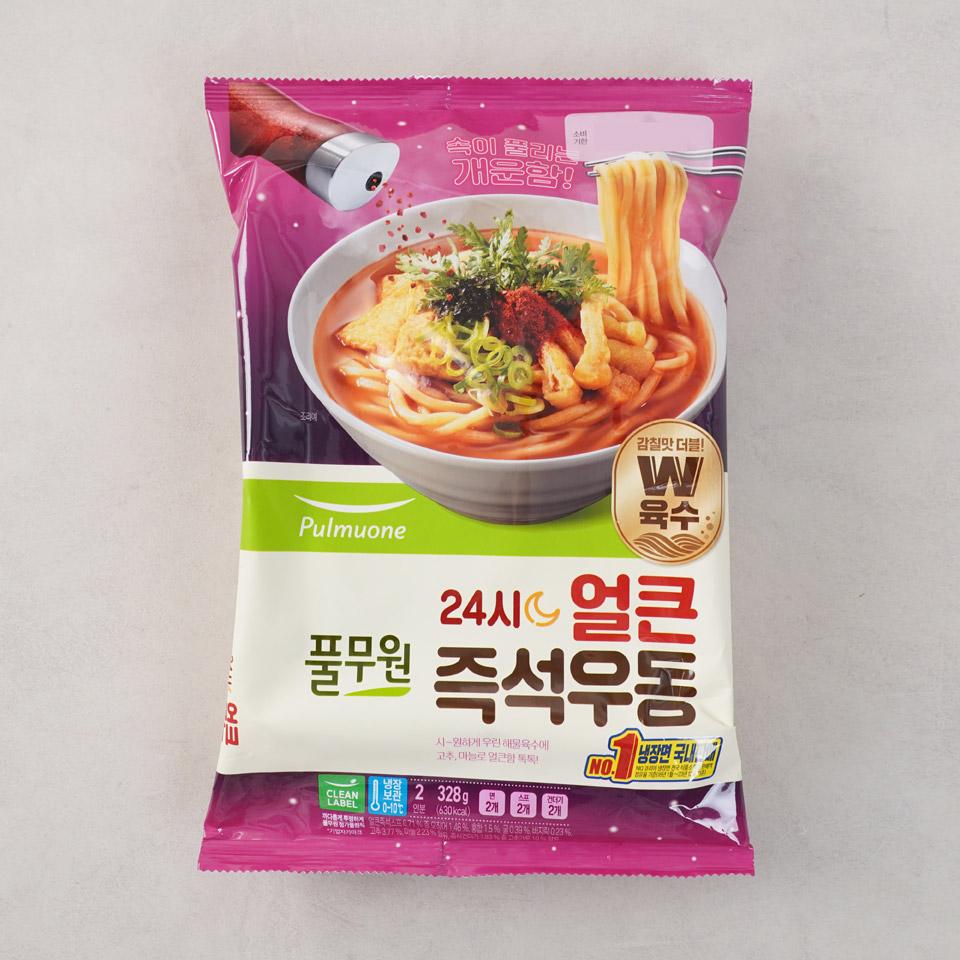 메가마트 풀무원 24시 얼큰 즉석우동 2인 328g - 메인 이미지