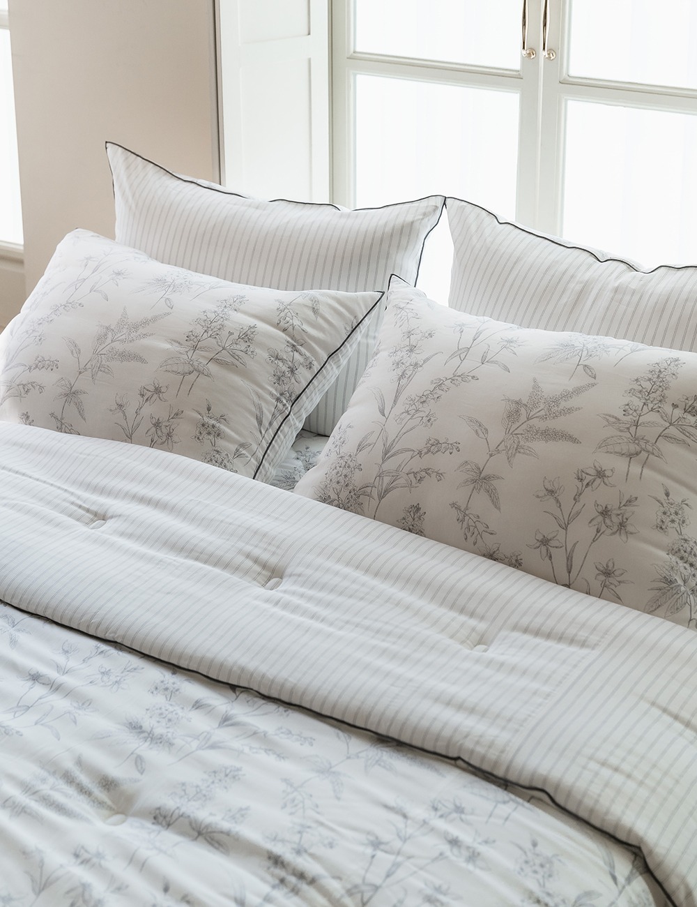 레노마 홈 클로리모달 차렵이불 잔잔한 꽃무늬 모달 차렵이불