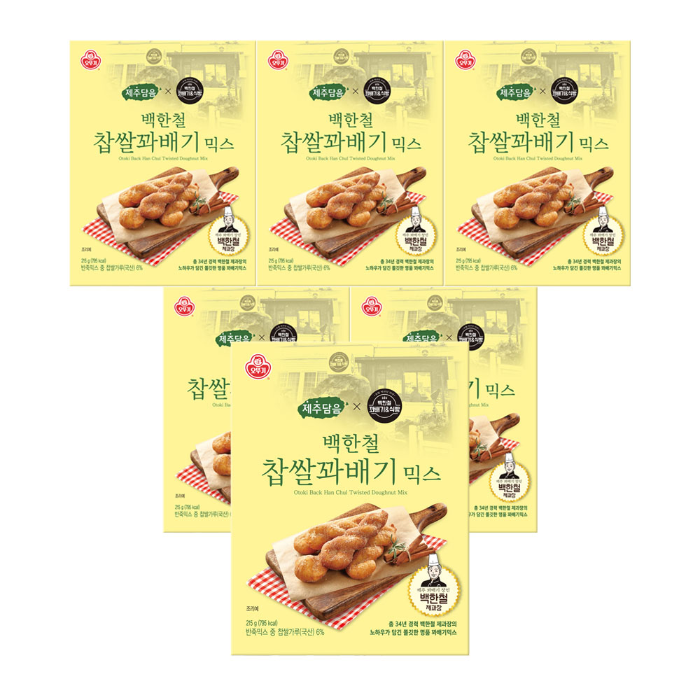 오뚜기 백한철 찹쌀꽈배기믹스 215g 6개 - 상품 이미지