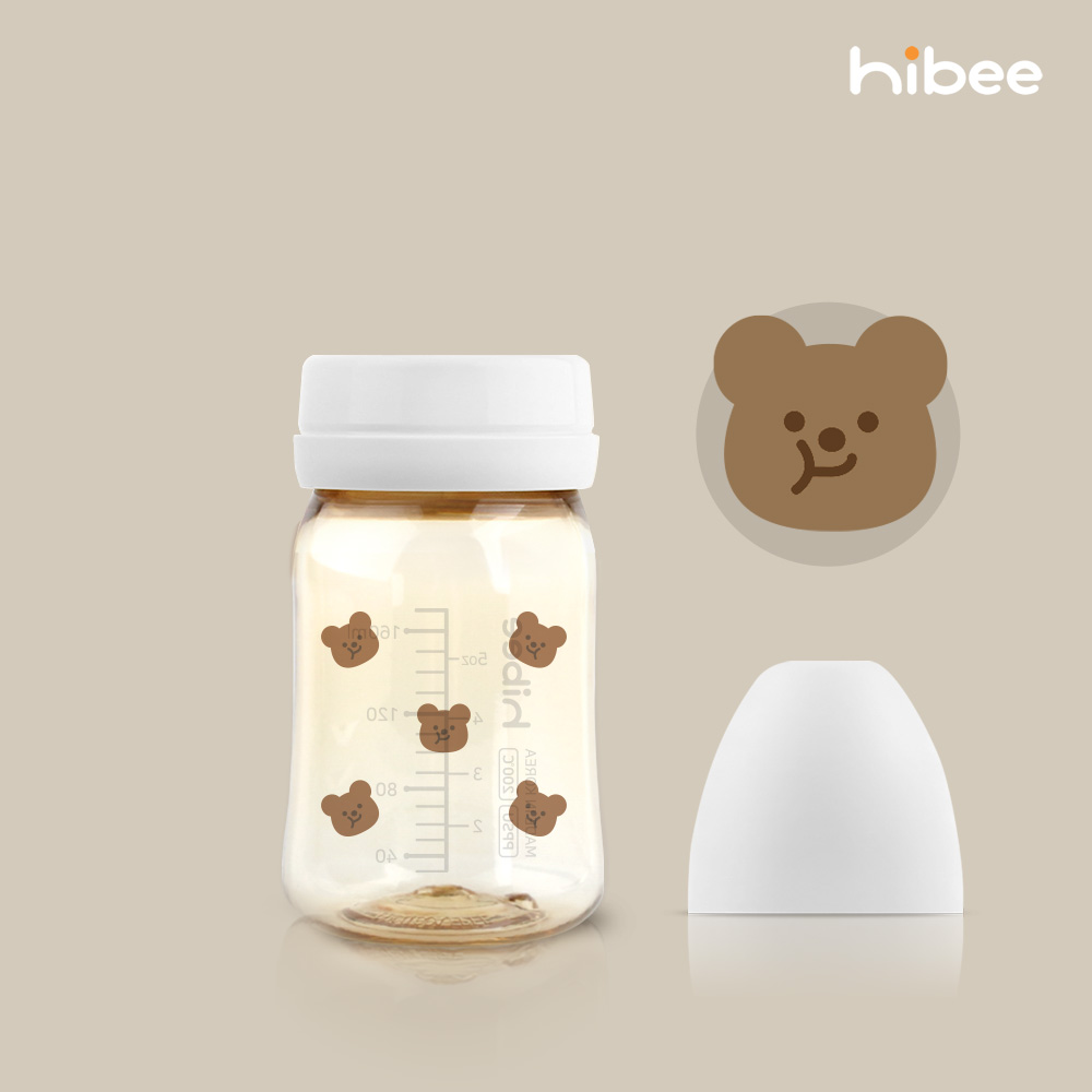 하이비 PPSU 에잇벤트 배앓이방지 젖병 170ml 노꼭지 봄에디션 볼빵곰 - 상세 이미지 2