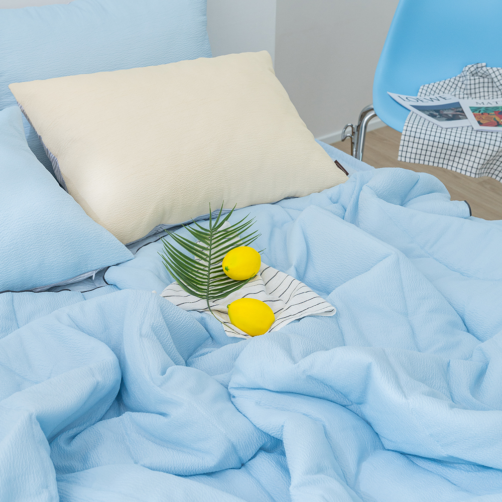 스노우 리플 누비 홑이불 베개커버 세트 여름 4계절 데일리 슈퍼싱글 퀸