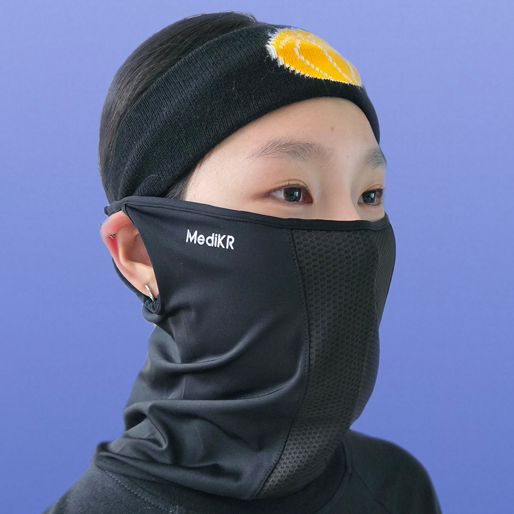 메디케이알 1+1+1 자외선차단 야외활동 스포츠용 냉감 쿨 기능성 마스크 1매입 - 상세 이미지 3