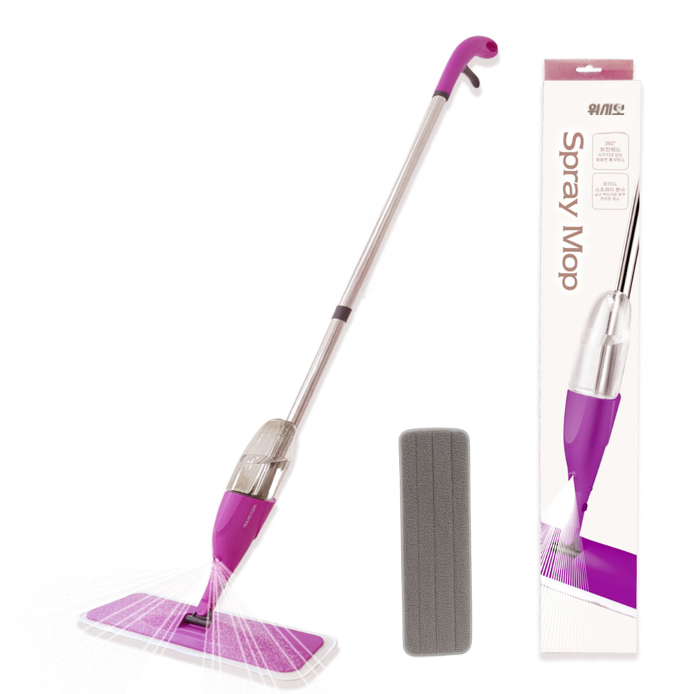 위시오 스프레이 물걸레 청소기 밀대걸레 극세사 바닥청소 막대