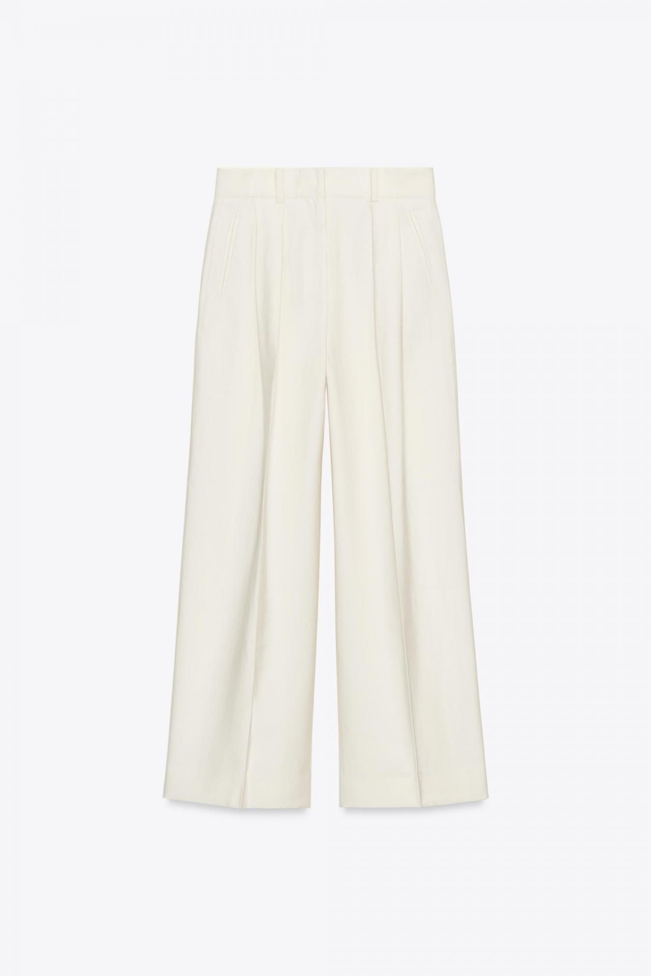 자라 플루이드 플리츠 팬츠 7149/062 ECRU