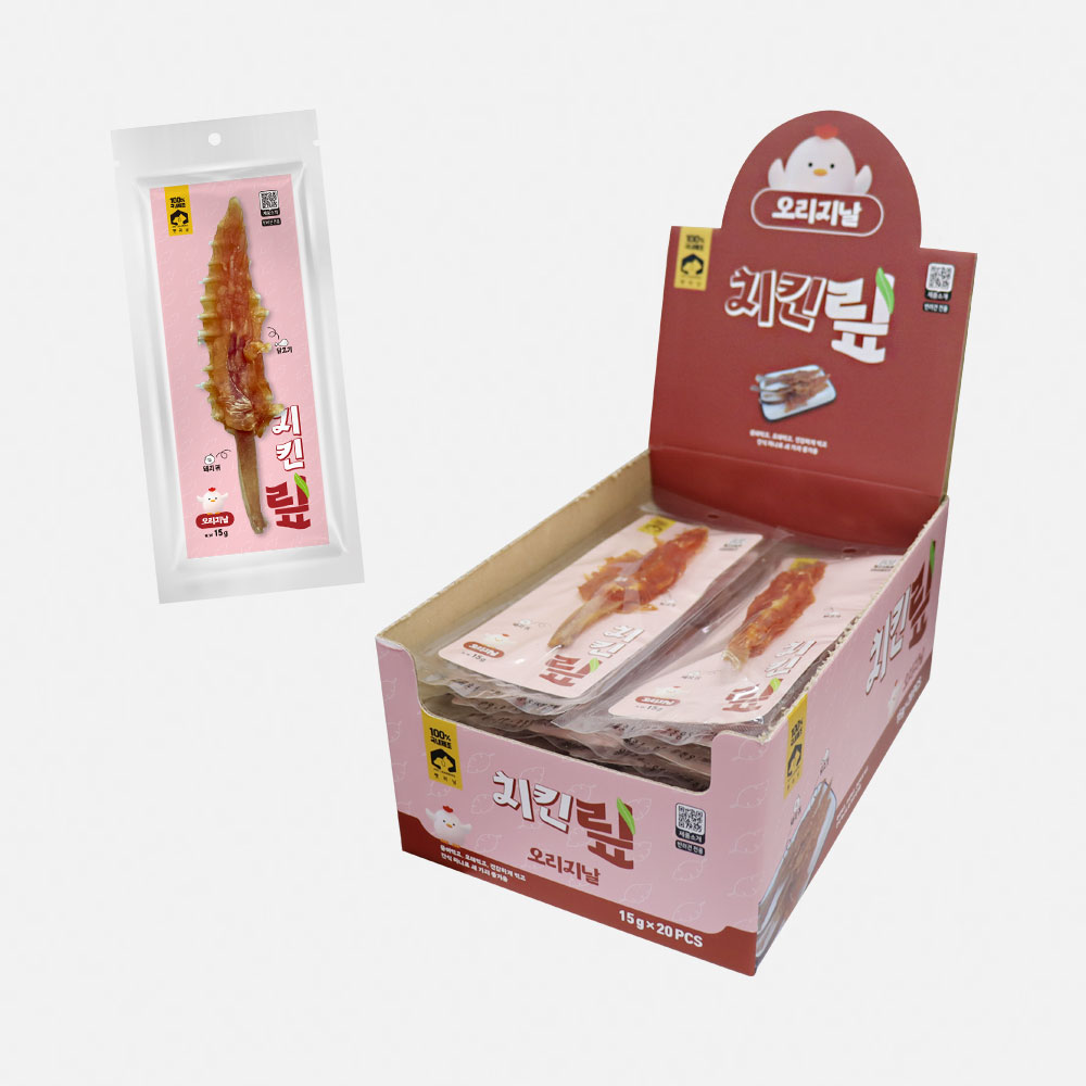 펫러닝 국내산 치킨맆 강아지져키 강아지치킨 저칼로리 져키 오리지날, 15g, 20개 - 상품 이미지