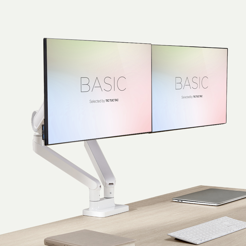 틱툭탁 베이직 써클 모니터암 듀얼