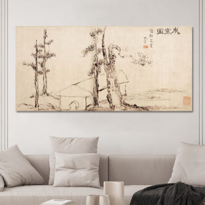 추사 김정희 세한도 소나무 그림 한국화 거실 안방 풍수 소형 솔직 후기 | 실제 배치 사진 포함 - 상품 이미지 2