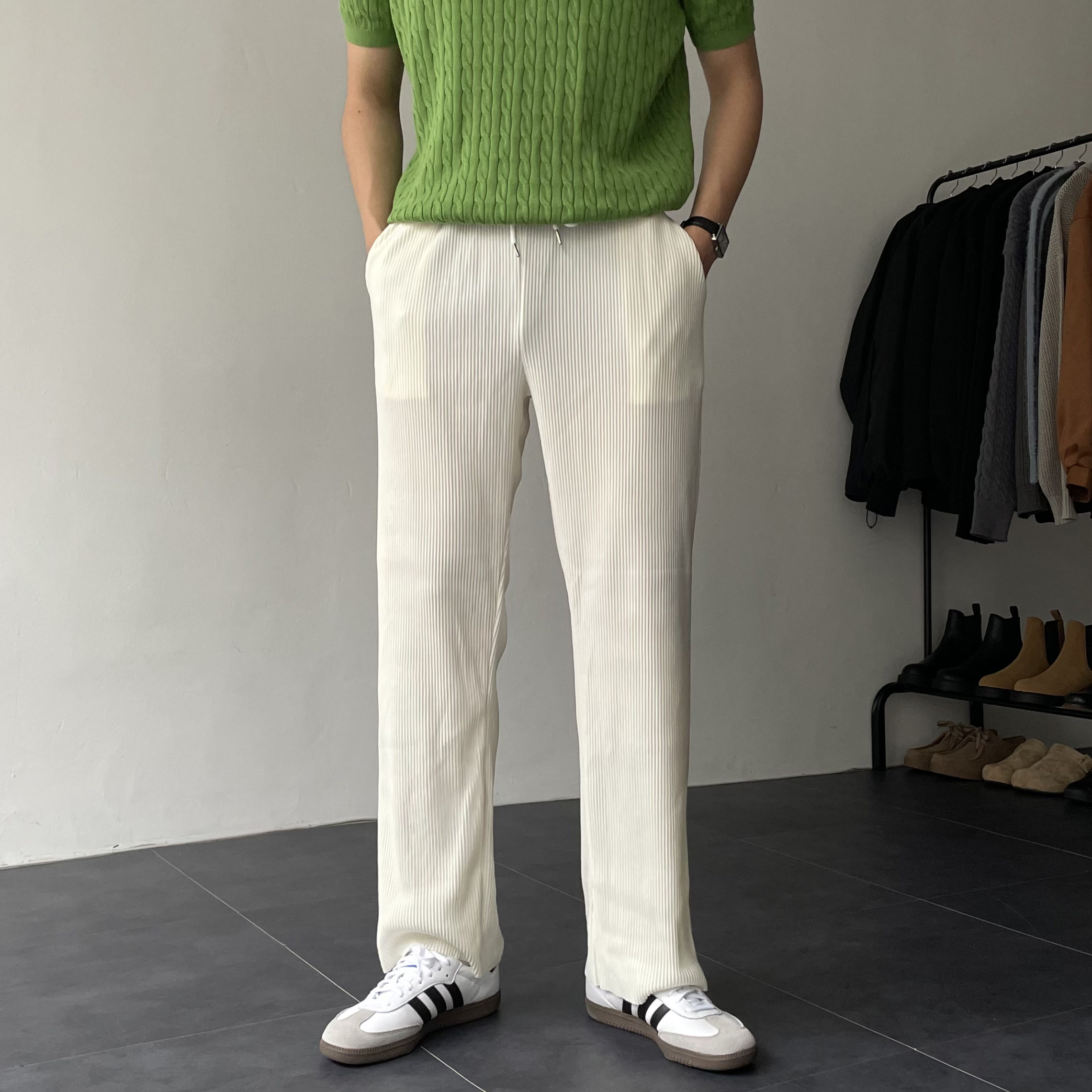 남자플리츠팬츠 남자와이드팬츠 남성냉장고바지 - 상세 이미지 5