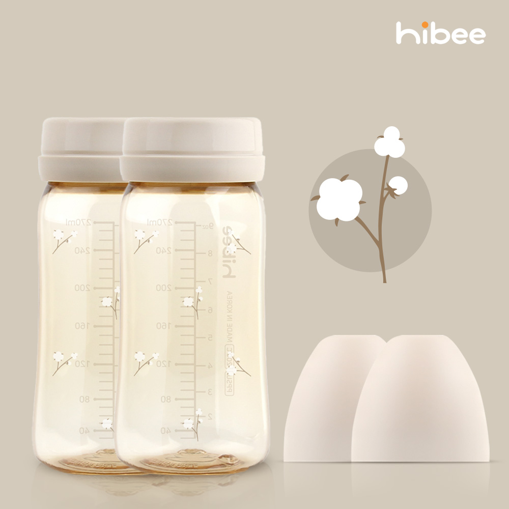 하이비 PPSU 에잇벤트 배앓이방지 젖병 270ml 노꼭지 트윈팩 목화 - 상세 이미지 2