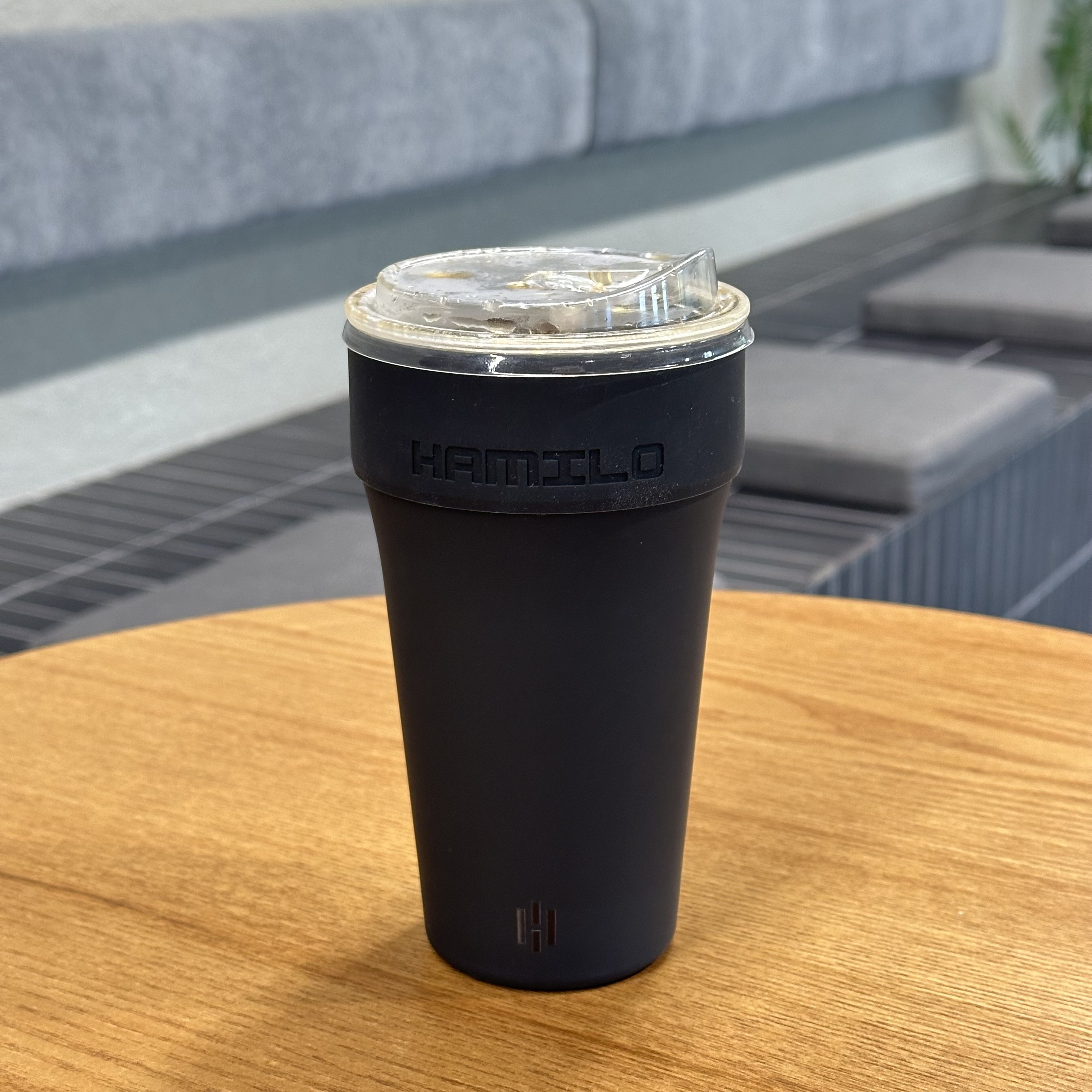 해밀로 핏락 밀폐형 소형 텀블러 얼죽아 스텐 보온 보냉 355ml, 블랙, 1개 - 상세 이미지 3