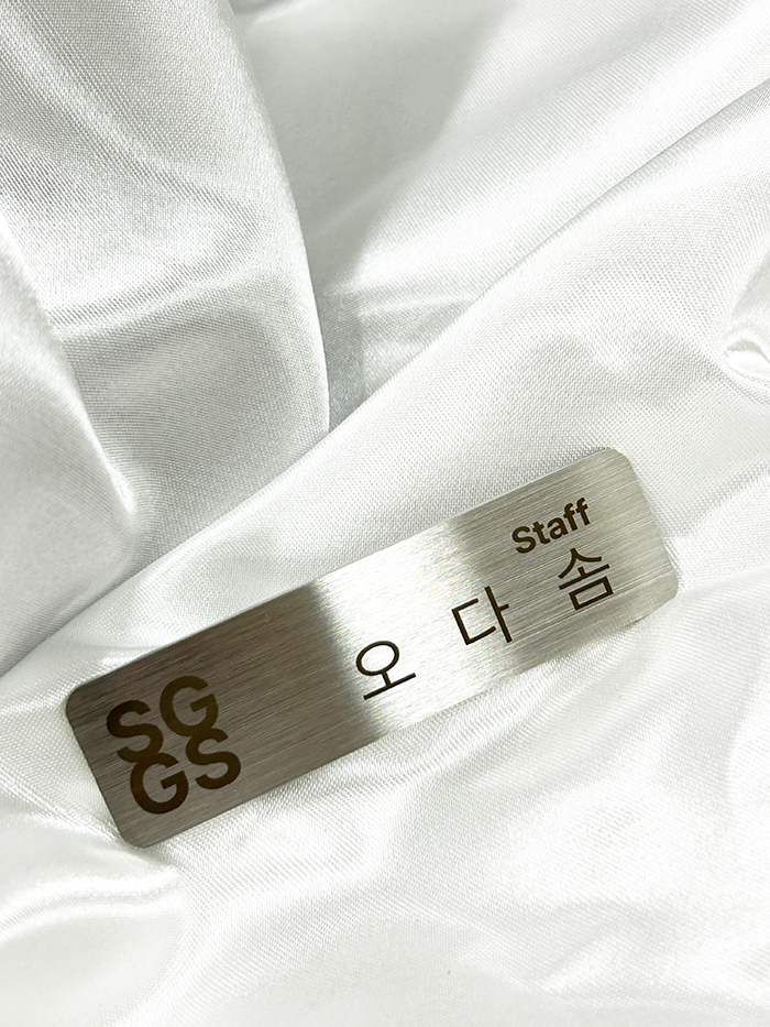 프랜차이즈 음식점 식당 레스토랑 점장 금속 프리미엄 명찰 - 상세 이미지 5