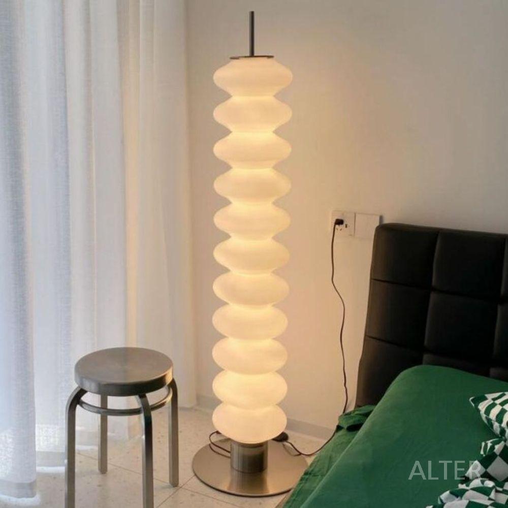 거실 장스탠드 웨이브 플로어 주광 모델 조명 램프 40x155cm-따뜻한 빛 - 상세 이미지 3