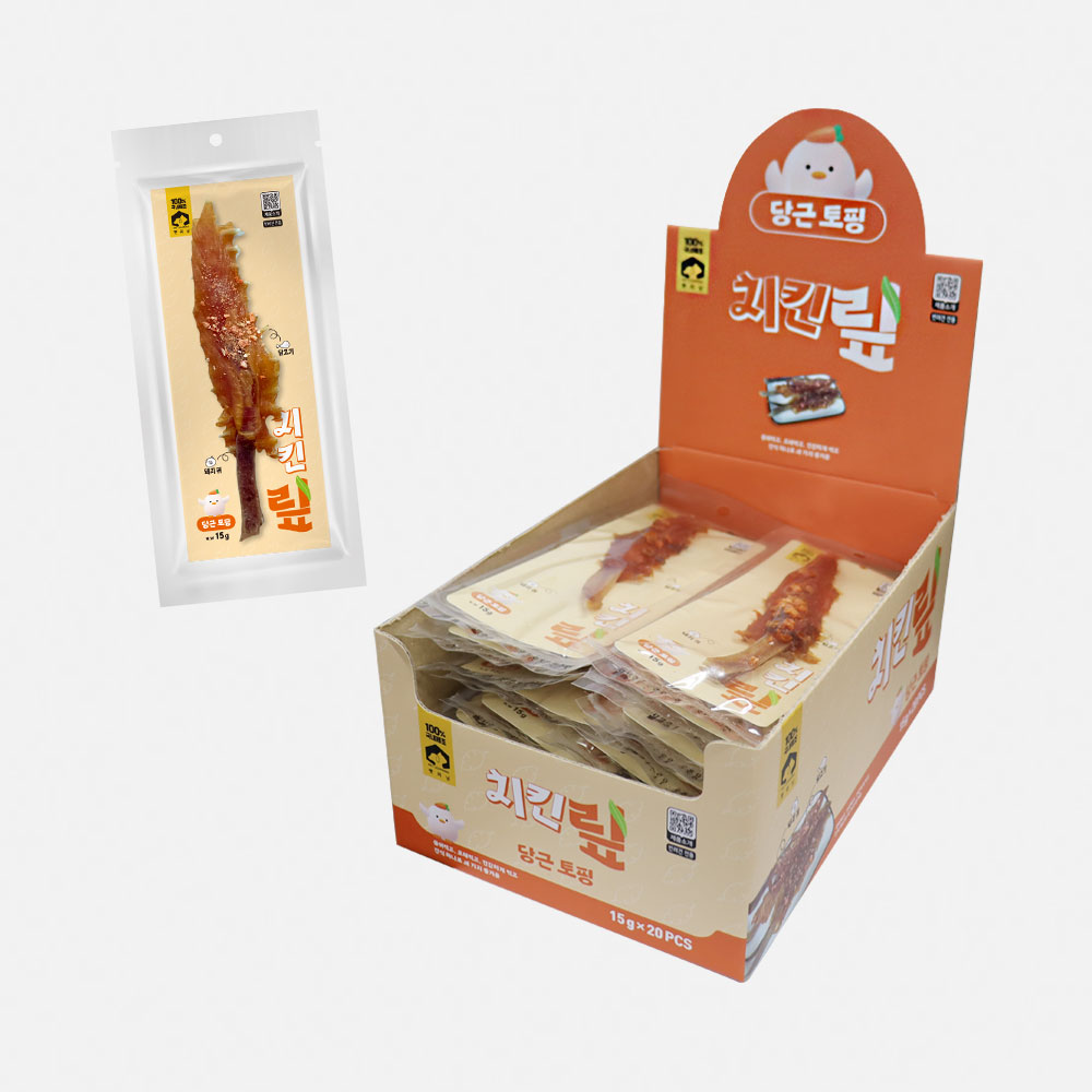 펫러닝 국내산 치킨맆 강아지져키 강아지치킨 저칼로리 져키 당근, 15g, 20개 - 상품 이미지