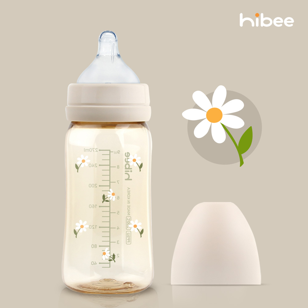 하이비 PPSU 에잇벤트 배앓이방지 젖병 270ml 봄에디션 데이지 - 상품 이미지