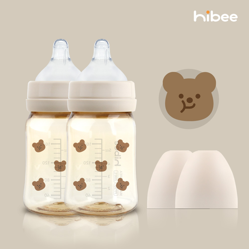하이비 PPSU 에잇벤트 배앓이방지 젖병 170ml 트윈팩 봄에디션 볼빵곰 - 상품 이미지