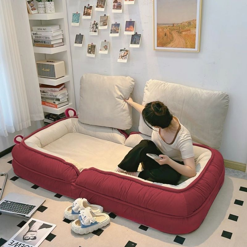 소파침대 1인용 집순이요람 원룸 자취방 방콕 좌식 베드 라즈베리 178x85x25cm