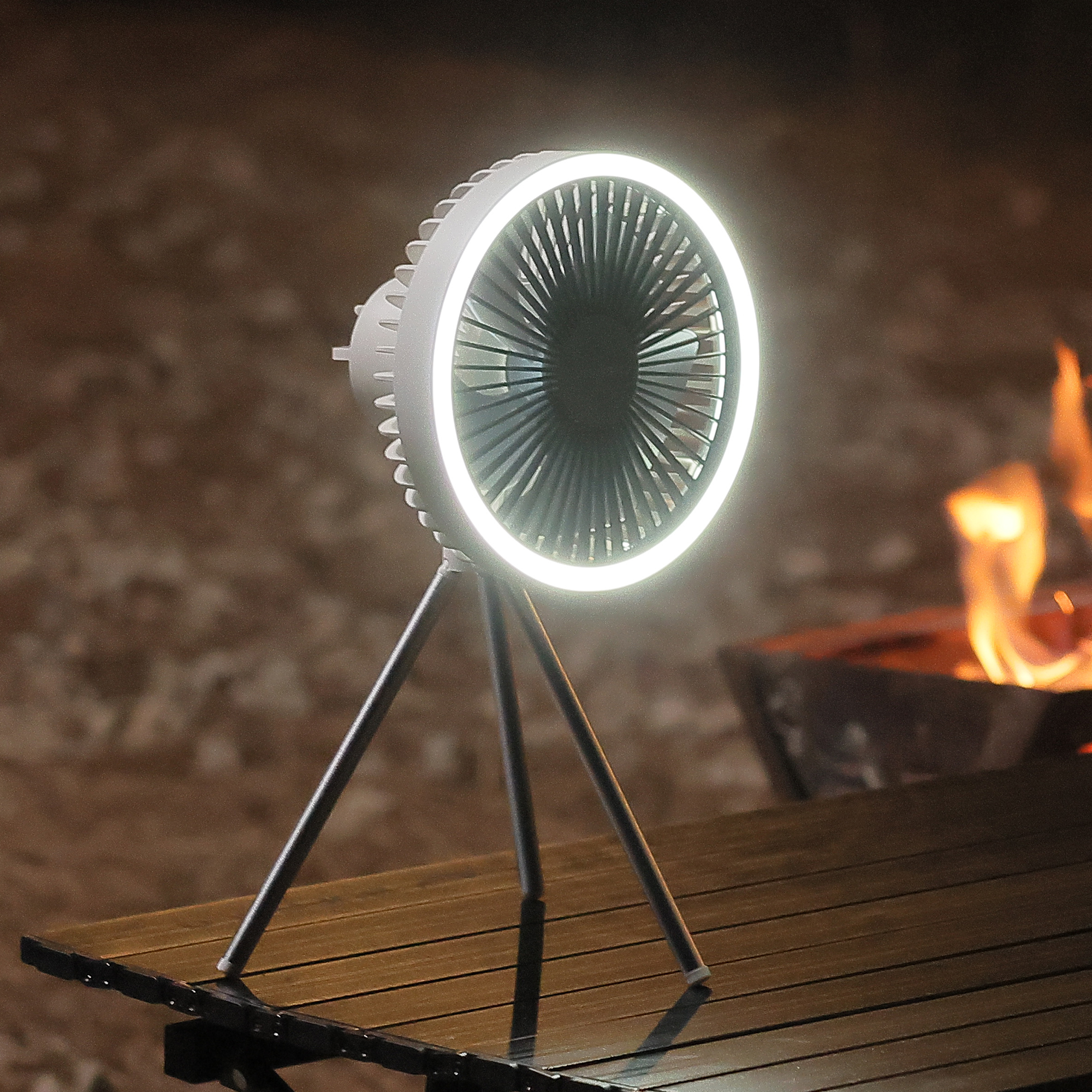 버티탭 서클라이트 캠핑무선선풍기 미니 써큘레이터 탁상용 휴대용 선풍기 충전식 무드등 라이트