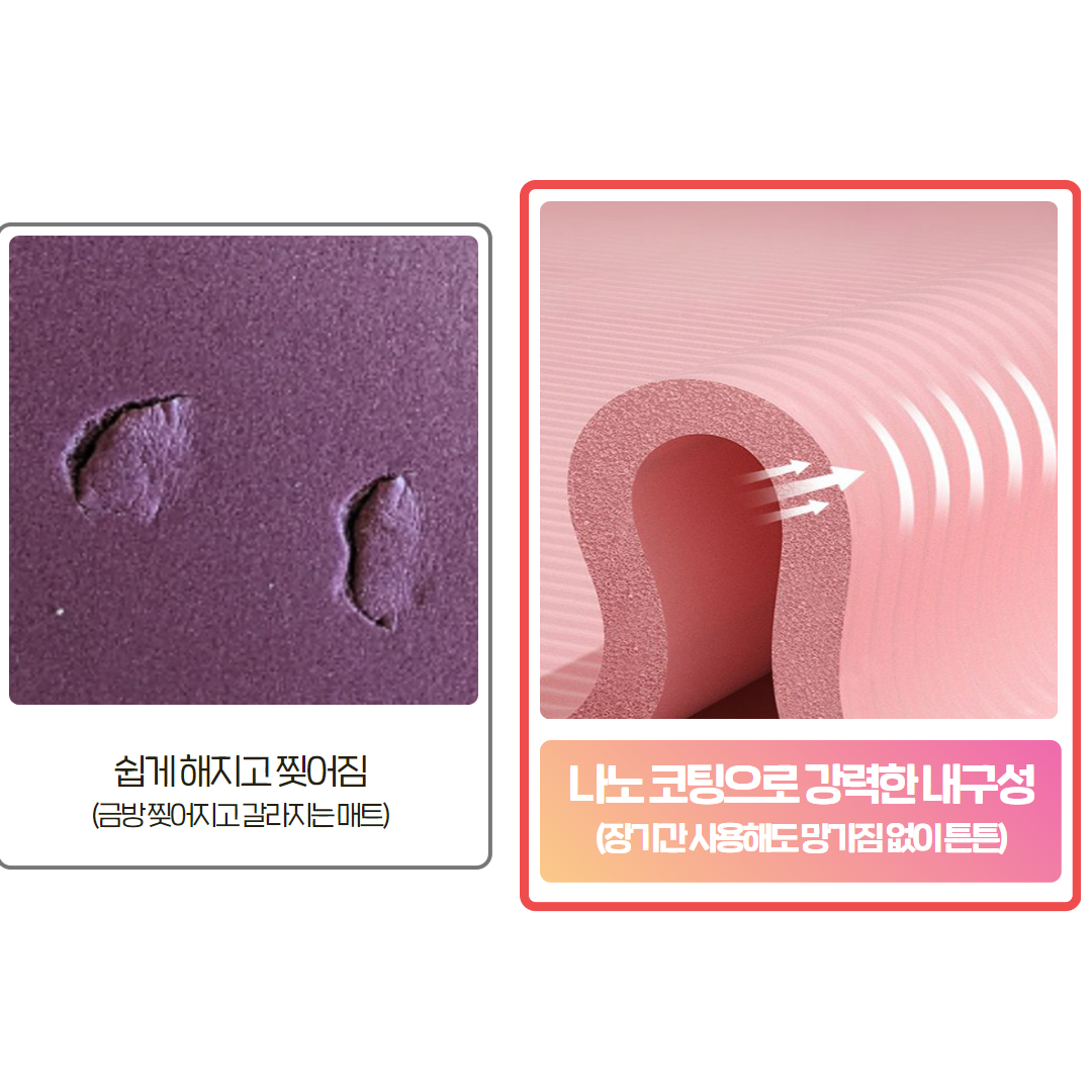 [와이드형] 요가매트 NBR 20mm 두꺼운 운동매트 - 상세 이미지 5