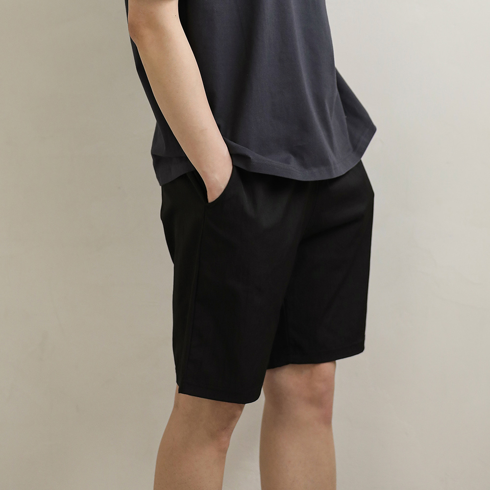 시원한 냉감 5부 반바지 여름 밴딩 운동반바지 - 상세 이미지 2