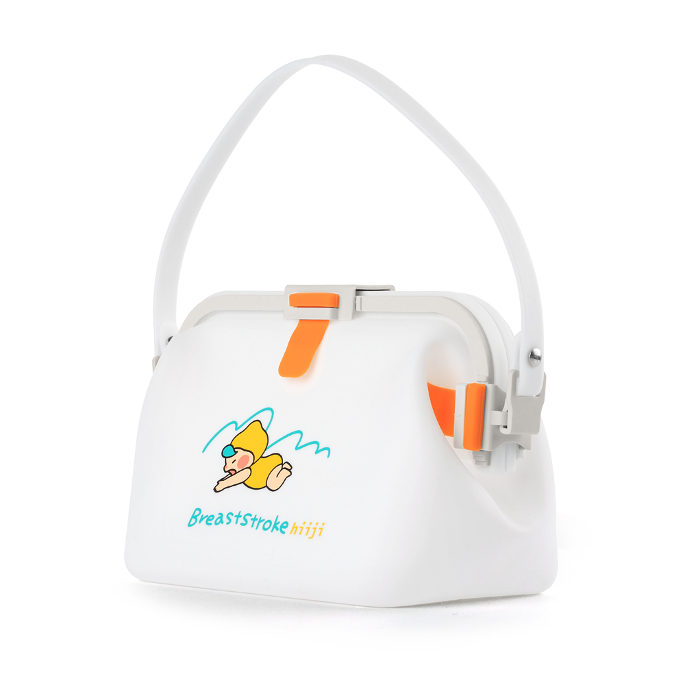 히지 실리콘 수영 가방 파우치 방수 젤리박스 목욕가방 핑크S 이미지 2