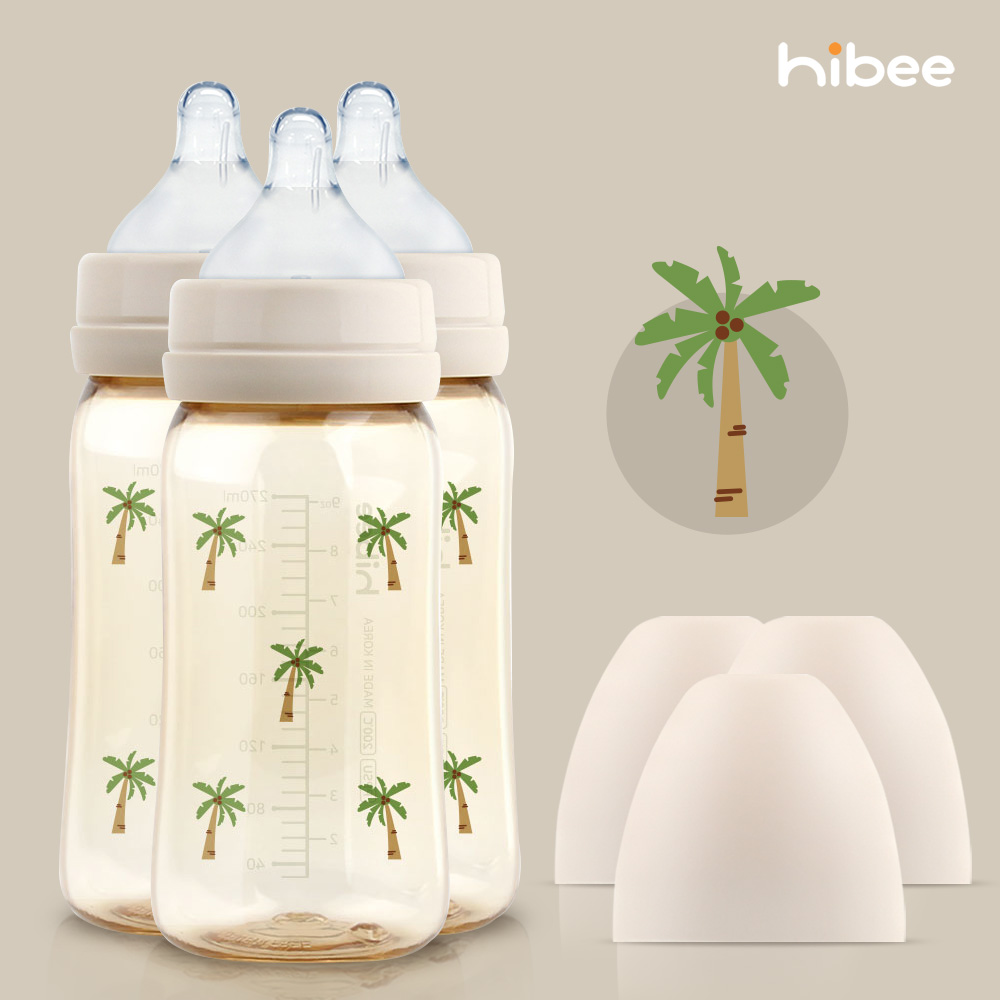 하이비 PPSU 에잇벤트 배앓이방지 젖병 270ml 트리플팩 여름에디션 야자수 - 상품 이미지