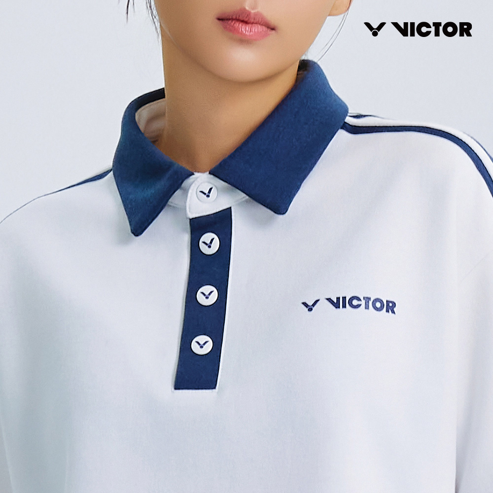 빅터 아울렛 V-White Striker 카라 반팔티 25ATS019U 배드민턴 의류 스포츠 - 상세 이미지 5