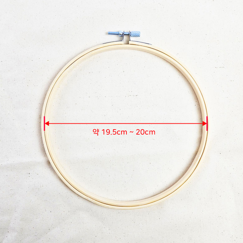대용량 10개) 대나무 원형 자수틀 수틀 수틀10개+수용성 필름형 자수심지(10장)(13cm~18cm) 이미지 8