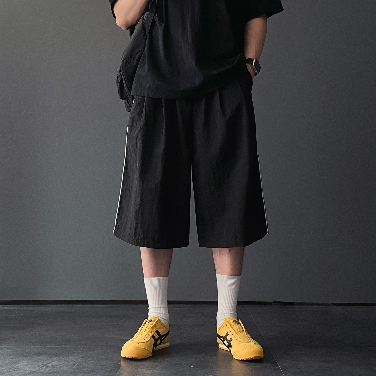 남자버뮤다팬츠 나일론반바지 벌룬팬츠 - 상세 이미지 4