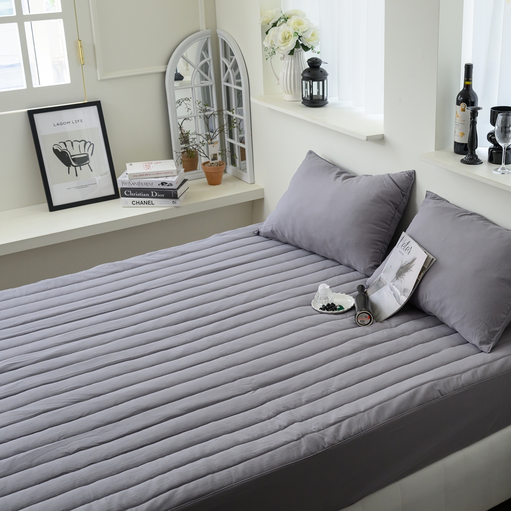 나라데코 소프트 워싱 일자 누빔 매트리스커버 S