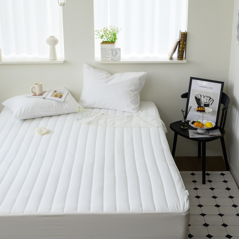 나라데코 소프트 워싱 일자 누빔 매트리스커버 S