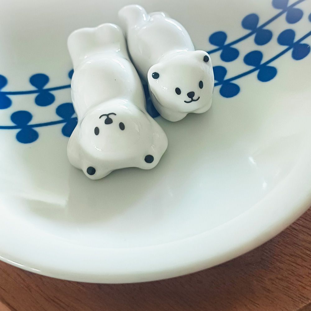 곰돌이 수저받침대 젓가락 숟가락 받침대 수저 커트러리 도자기 귀여운 예쁜 - 상세 이미지 4