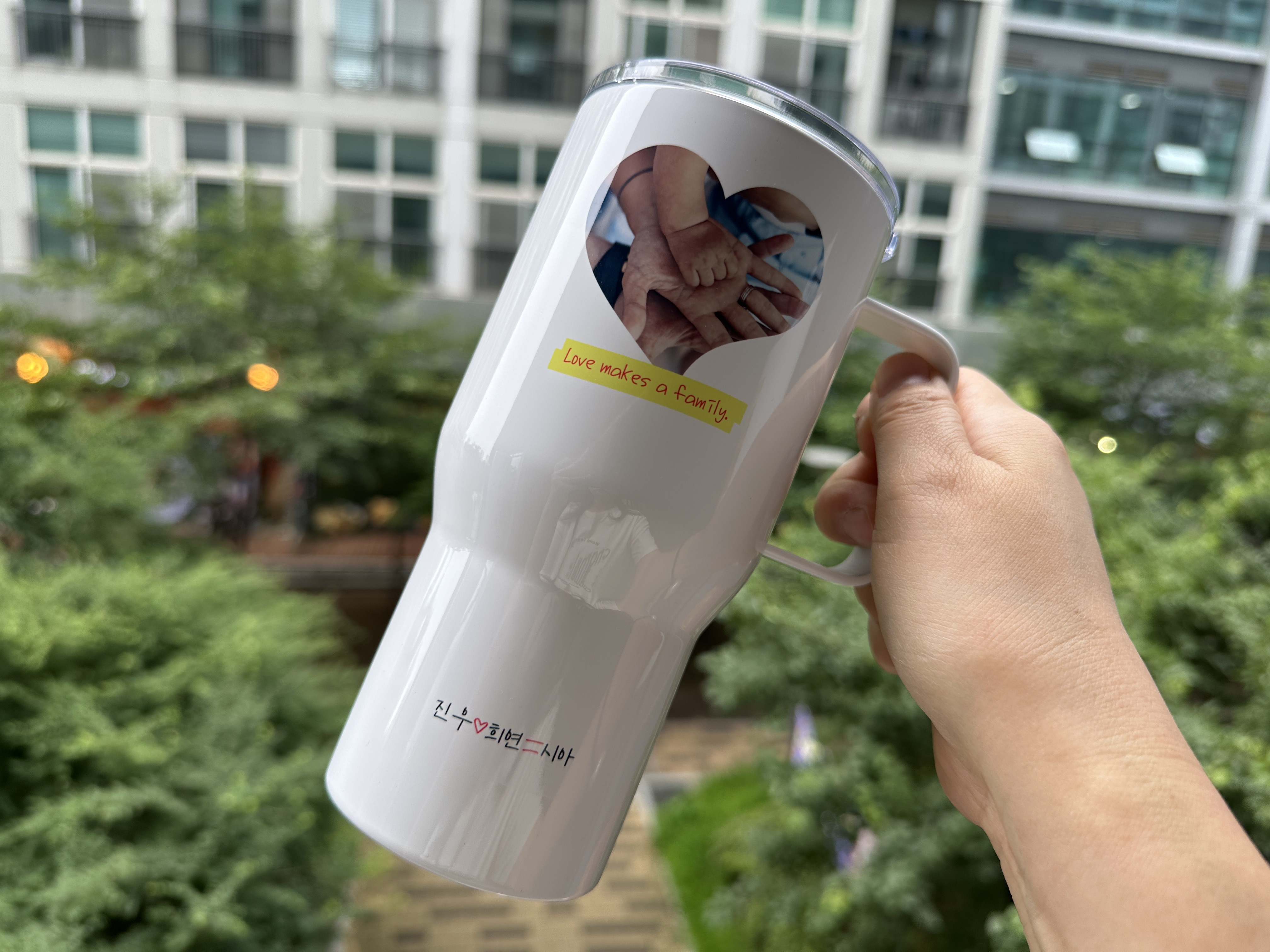 커스텀 텀블러 사진 그림 주문 제작 커플 맞춤 여름 선물 스테인리스 보온 보냉 630ml - 상세 이미지 4
