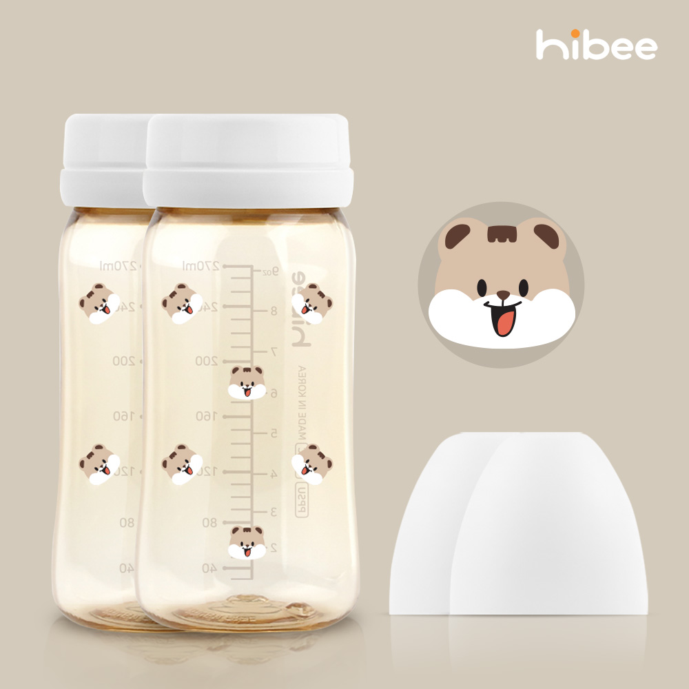 하이비 PPSU 에잇벤트 배앓이방지 젖병 270ml 노꼭지 트윈팩 다람이 - 상세 이미지 2