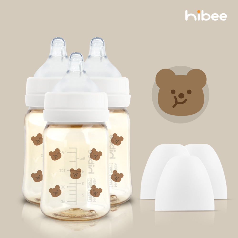 하이비 PPSU 에잇벤트 배앓이방지 젖병 170ml 트리플팩 봄에디션 볼빵곰 - 상세 이미지 2