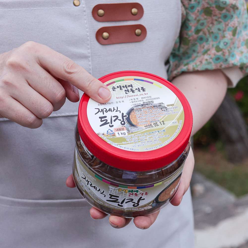 국산콩 촌된장 한식 시골 집 된장 순창 허씨전통식품 김옥희할머니 1kg, 1개 - 상세 이미지 2
