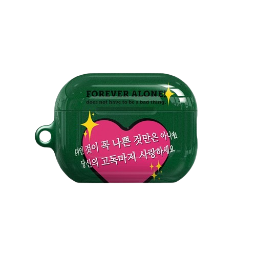 플릭트 포에버 얼론(그린) 유광 하드 에어팟 케이스 시리즈 - 상품 이미지