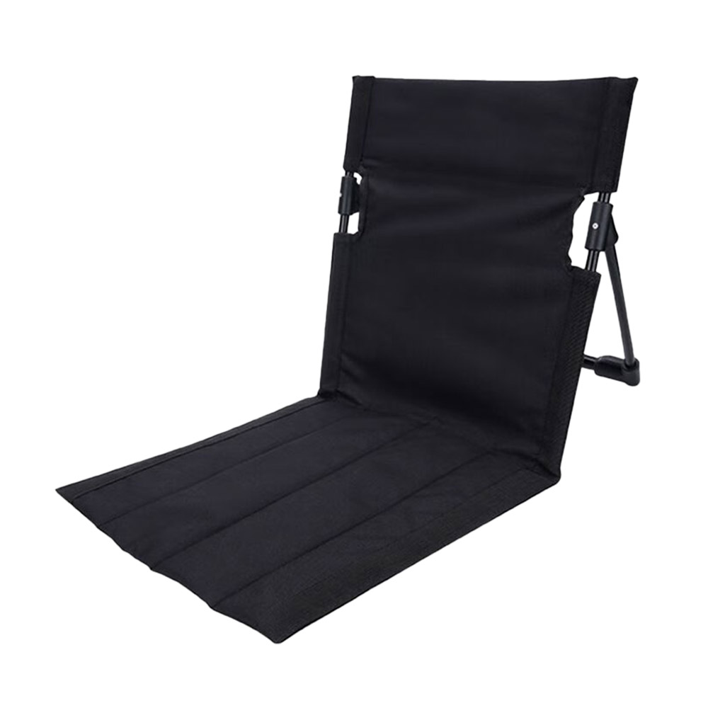 그라운드체어 캠핑 등받이 접이식 휴대용 좌식의자 로우, 블랙, 1개