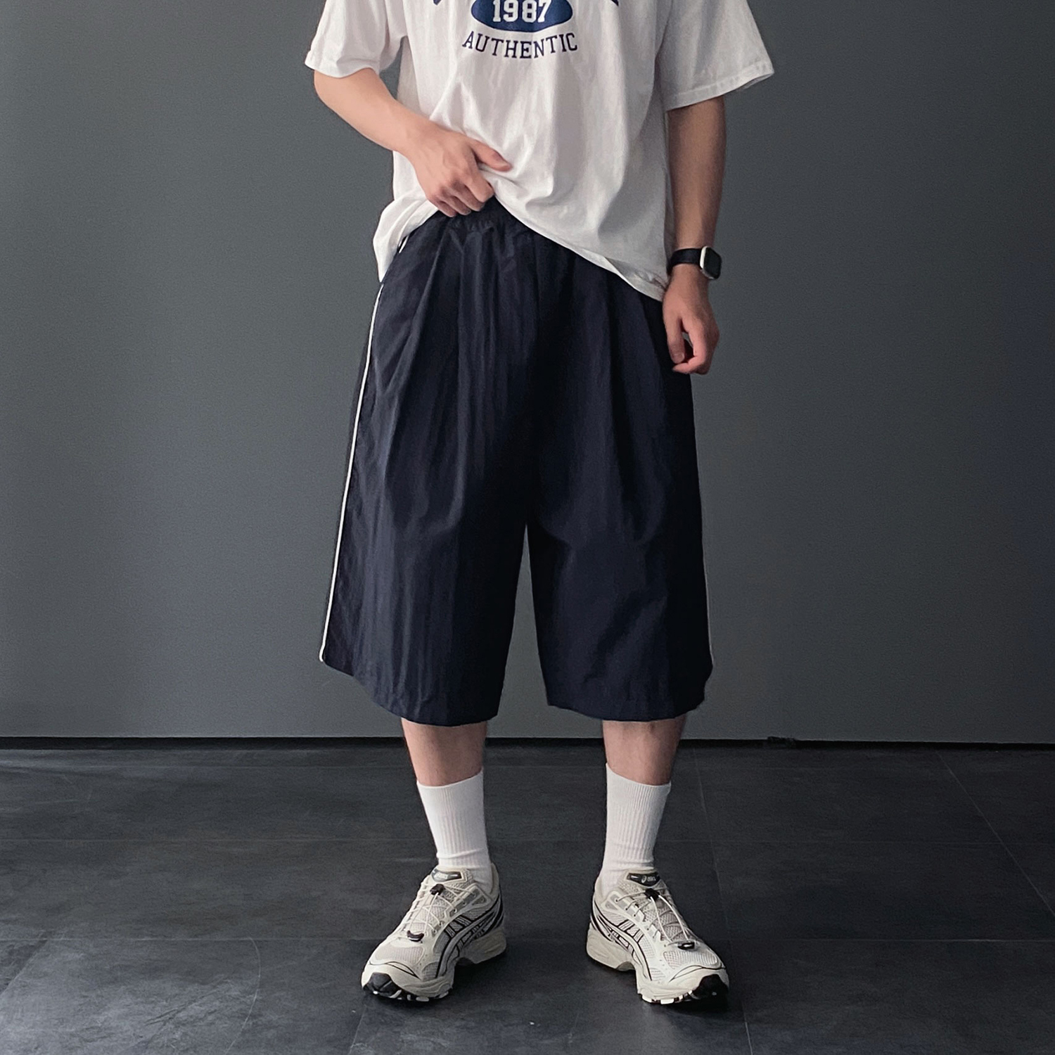 남자버뮤다팬츠 나일론반바지 벌룬팬츠 - 상세 이미지 2