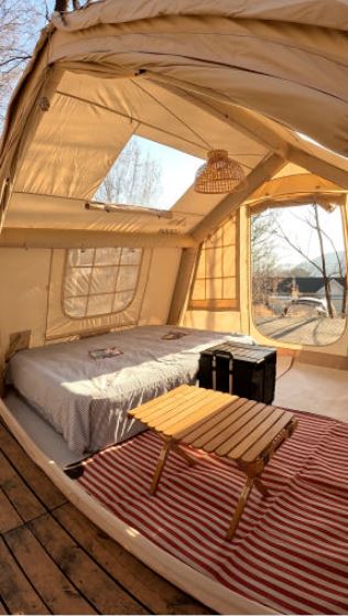 루디 에어텐트 리빙쉘 터널형 면 텐트 그늘막 캠핑 9.0