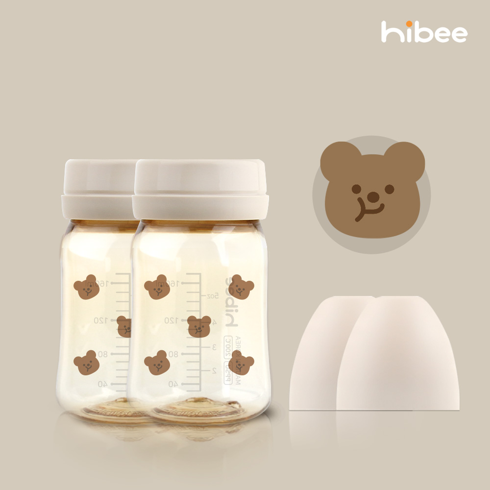 하이비 PPSU 에잇벤트 배앓이방지 젖병 170ml 노꼭지 트윈팩 봄에디션 볼빵곰 - 상품 이미지