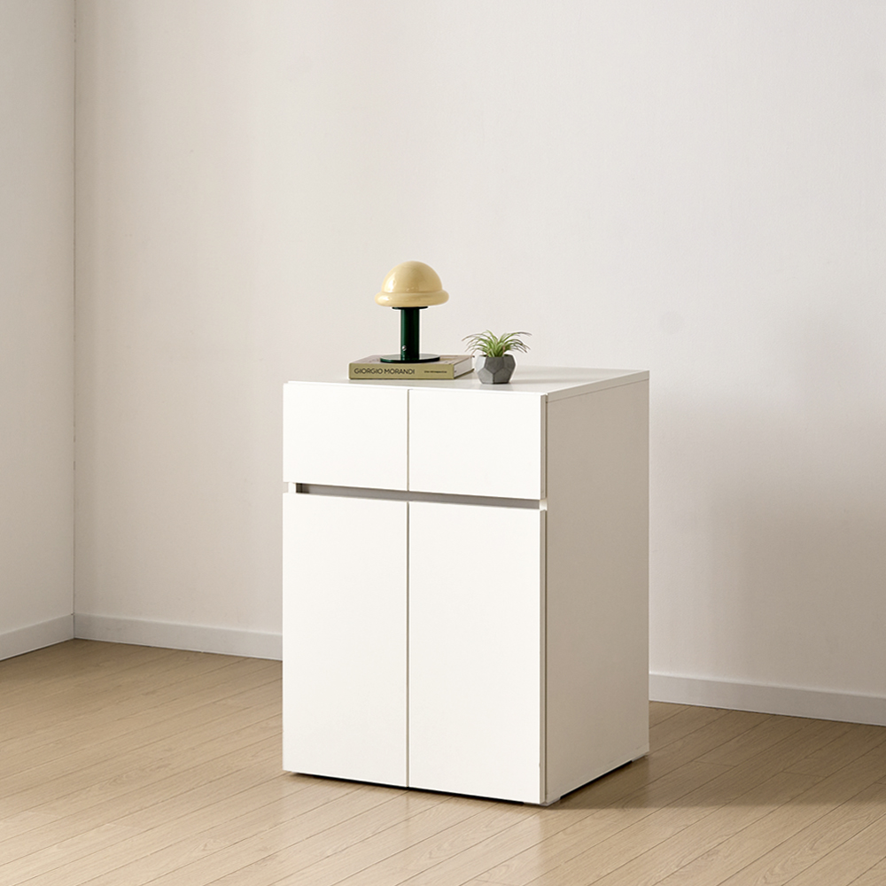 [기본형] 조아 수납장 (높은/서랍형 600) 화이트 모듈 다용도 거실 베란다 맘마존